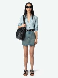 Elegant Blue Satin Tink Blouse ZadigampVoltaire at Zadig & Voltaire
