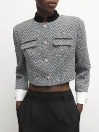 Elegant Commute Crop Jacket at Shein