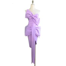 Elegant Slash Neck Bowknot Dresses Beststuffngear at Best Stuff n Gear