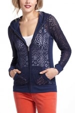 Elena's lace cardigan from Anthropologie at Anthropologie