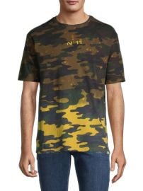 Eleven Paris Camo Print Tee in Acid Green at Nordstrom