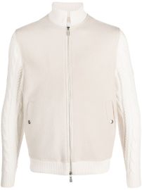 Eleventy cable-knit Wool Bomber Jacket - at Farfetch