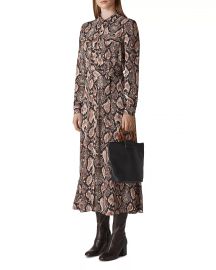 Elfrida Snakeskin-Printed Dress at Bloomingdales