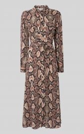 Elfrida Snakeskin-Printed Dress by Whistles at Whistles