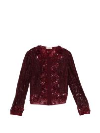 Elie Saab sequin-embellished Jacket Red at Farfetch