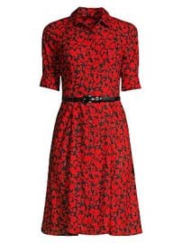 Elie Tahari - Aisha Belted Floral Shirtdress at Saks Fifth Avenue