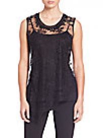 Elie Tahari - Audree Embellished Asymmetrical Lace Blouse at Saks Off 5th