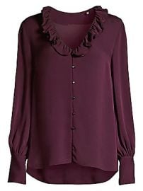 Elie Tahari - Azra Silk Georgette Blouse at Saks Fifth Avenue