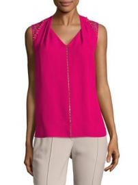 Elie Tahari - Barbara Sleeveless Silk Blouse at Saks Fifth Avenue