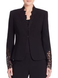 Elie Tahari - Corrian Lace Cutout Sleeve Jacket at Saks Fifth Avenue