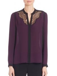 Elie Tahari - Denise Colorblock Silk Blouse at Saks Fifth Avenue