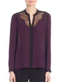 Elie Tahari - Denise Colorblock Silk Blouse at Saks Off 5th