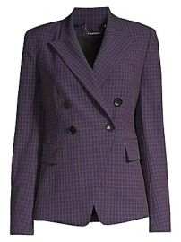 Elie Tahari - Jezebel Double Breasted Check Jacket at Saks Fifth Avenue