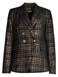 Elie Tahari - Jezebel Metallic Tweed Double-Breasted Blazer at Saks Fifth Avenue