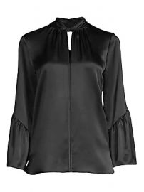 Elie Tahari - Laraib Twist Neckline Silk Blouse at Saks Fifth Avenue