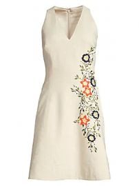 Elie Tahari - Londa Embroidered A-Line Pocket Dress at Saks Fifth Avenue