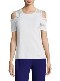 Elie Tahari - Noa Merino Wool Cold Shoulder Sweater at Saks Fifth Avenue