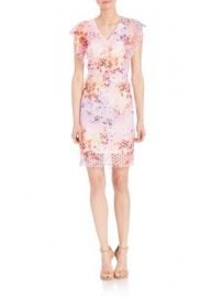 Elie Tahari - Telene Cotton Flutter Sleeve Dress at Saks Off 5th