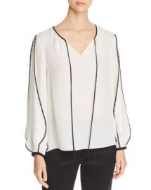 Elie Tahari Ariel Embroidered Peasant Blouse Women - Bloomingdale s at Bloomingdales