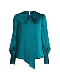 Elie Tahari Bali Puff-Sleeve Silk Shirt on SALE at Saks Off 5th