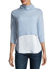 Elie Tahari Claudetta Cashmere  amp  Silk Combo Sweater   Neiman at Neiman Marcus