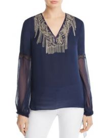 Elie Tahari Clementine Embellished Blouse - 100  Exclusive at Bloomingdales