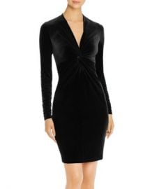 Elie Tahari Cynthia Velvet Knot-Front Dress Women - Bloomingdale s at Bloomingdales