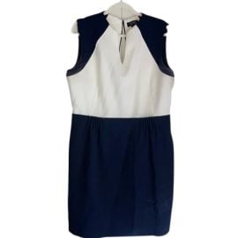 Elie Tahari Dresses Tahari Navy And White Shift Dress Poshmark at Poshmark