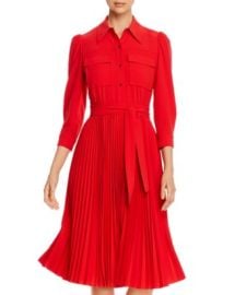 Elie Tahari Ere Pleated-Skirt Shirtdress Bloomingdales at Bloomingdales