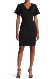 Elie Tahari Geraldine Flutter Sleeve Dress at Nordstrom Rack