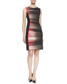 Elie Tahari Isabella Sleeveless Velocity 5-Print Dress at Neiman Marcus