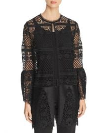 Elie Tahari Jaya Crochet Lace Jacket Women - Bloomingdale s at Bloomingdales