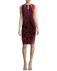 Elie Tahari Jemra Sleeveless Printed Satin Dress   Neiman Marcus at Neiman Marcus