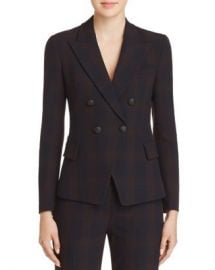 Elie Tahari Jezebel Double-Breasted Plaid Blazer Women - Bloomingdale s at Bloomingdales