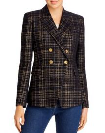 Elie Tahari Jezebel Metallic Plaid Blazer Women - Bloomingdale s at Bloomingdales