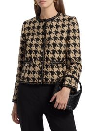 Elie Tahari Juno Houndstooth Tweed Jacket at Saks Fifth Avenue