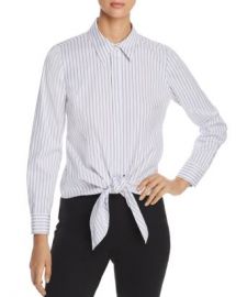 Elie Tahari Katarina Striped Tie-Front Shirt - 100  Exclusive Women - Bloomingdale s at Bloomingdales