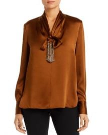 Elie Tahari Kendal Silk Tie-Neck Top Women - Bloomingdale s at Bloomingdales