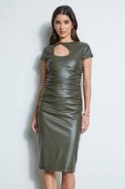 Elie Tahari Keyhole midi dress at Elie Tahari