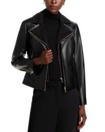 Elie Tahari Malinda Faux Leather Moto Jacket Bloomingdales at Bloomingdales