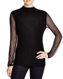 Elie Tahari Maxina Mixed Media Sweater at Bloomingdales