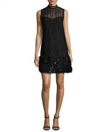 Elie Tahari Mirage Beaded Georgette Cocktail Dress at Neiman Marcus