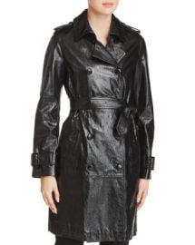 Elie Tahari Natania Leather Trench Coat Women - Bloomingdale s at Bloomingdales