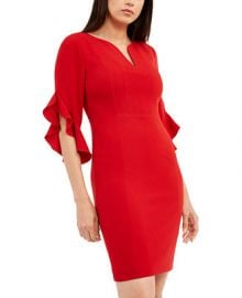 Elie Tahari Natanya Flutter-Sleeve Dress   Reviews - Dresses - Women - Macy s at Macys