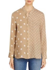 Elie Tahari Nina Sheer Mixed-Dot Blouse Women - Bloomingdale s at Bloomingdales