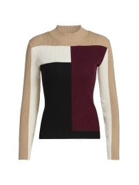 Elie Tahari Odelia Colorblocked Ribbed Top at Saks Fifth Avenue