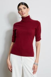 Elie Tahari Short Sleeve Cashmere Turtleneck Sweater at Elie Tahari