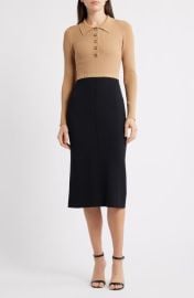 Elie Tahari The Esme Long Sleeve Knit Dress at Nordstrom
