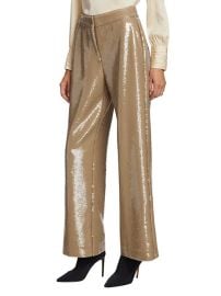 Elie Tahari The Holly Sequined Wide Leg Suit Pants at Saks Fifth Avenue