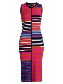 Elie Tahari The Selina Striped Knit Midi Dress in Garden Stripe at Saks Fifth Avenue